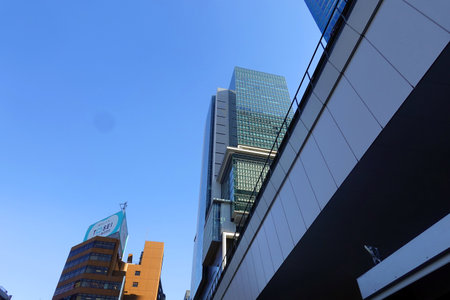 Shinjuku skyscrapers in Tokyo, Japanの写真素材