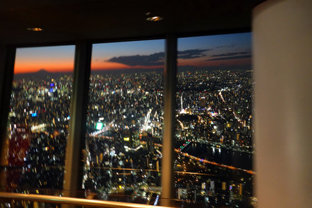 View of the city of Seoul from the window. South Korea.の写真素材