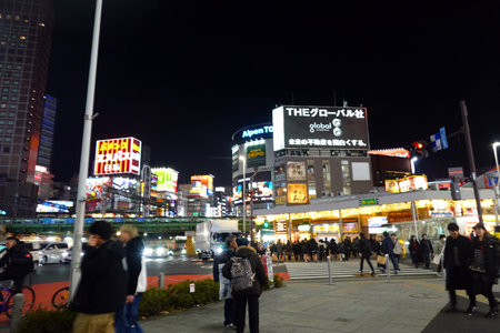 Unidentified people visit Akihabara district in Tokyo, Japan. Akihabara is one of Tokyo's largest shopping malls.の写真素材