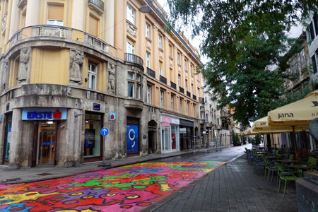 View of the street in Istanbul.のeditorial素材