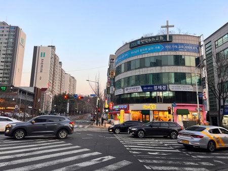Street view of Seoul downtown.