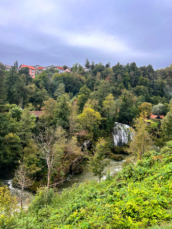 View of the Rhine Falls in the city of Zagreb, Croatia