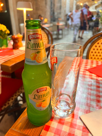 Bottle of beer in Barcelona, Spainの写真素材