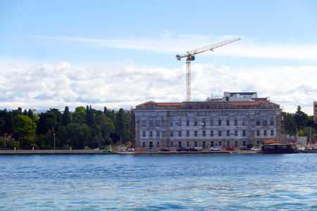 The building of the office on the bank of the Bosphorus in Istanbulの写真素材