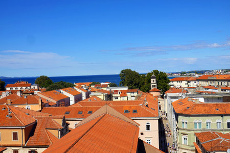 View over the old town of Lisbon, Portugalの写真素材