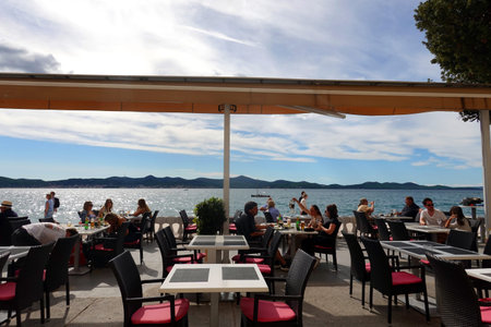 Restaurant in Palma de Mallorca, Balearic islands, Spain.の写真素材