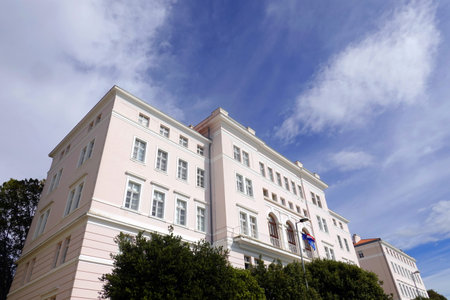 Belgrade Palace. Belgrade is the capital and largest city of Serbia.のeditorial素材