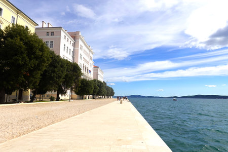 Embankment in Budva, Montenegro.のeditorial素材