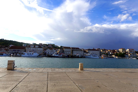 Croatia, the picturesque and historical city of Zadar in Balkanの写真素材