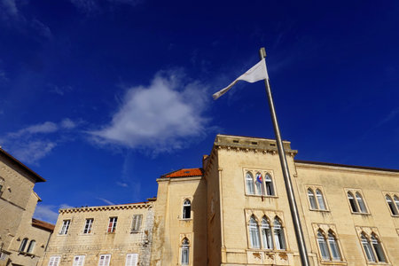 Croatia, the picturesque and historical city of Split in Balkanの写真素材