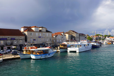 Croatia; the picturesque and historical city of Split in Balkan