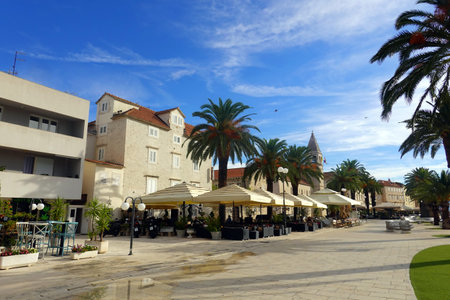 Croatia, the picturesque and historical city of Split in Balkanの写真素材