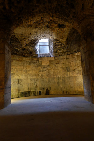 Inside view of the ancient Roman theater in Paphos, Cyprusの写真素材