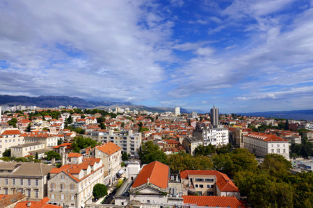 Panoramic view of Lisbon, Portugalの写真素材