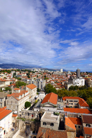Panoramic view of old town of Dubrovnik, Croatiaの写真素材
