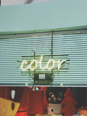 Coffee shop sign in front of a coffee shopの写真素材