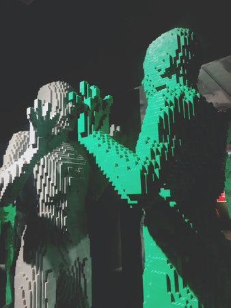 Abstract background of people in the form of a human head.の写真素材