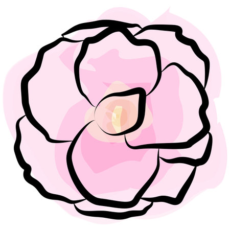 Watercolor Vector Flower. Painted Watercolor Floral. EPS 10のイラスト素材