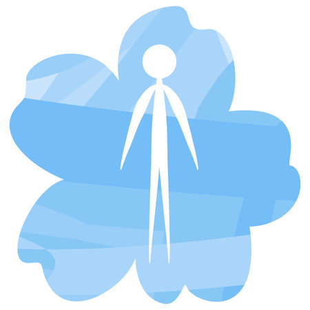 Yoga asanas simple blue flower icon of a set. Vectorのイラスト素材