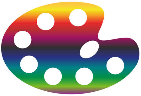 Color palette icon of a set. Rainbow gradient vectorのイラスト素材