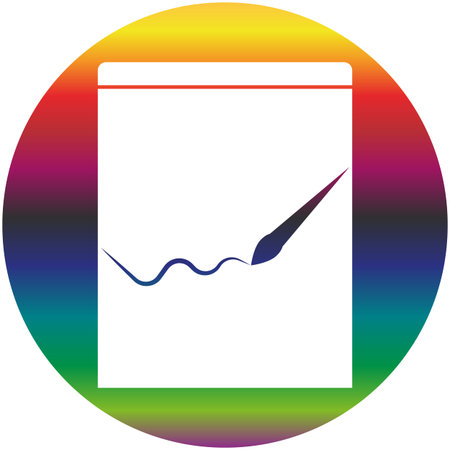 Drawing album vector icon of a set. Gradient rainbowのイラスト素材