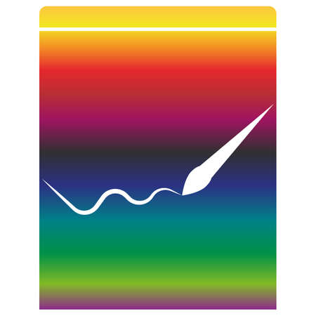 Drawing album vector icon of a set. Gradient rainbowのイラスト素材