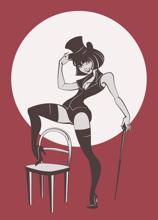 Artist perform a cabaret or burlesque showのイラスト素材