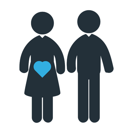 Pregnant family vector illustrationのイラスト素材