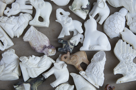 Meerschaum ornamental articles. Almost all of meerschaum is removed from EskiÅehir / Turkey.の写真素材