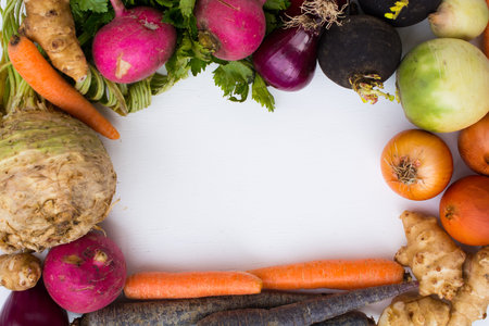 vegetable and fruit framework.harvest.winter and spring. healthy nutrition background of different...