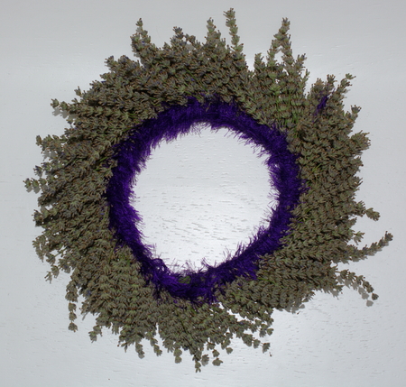lavender crown. background made of lavender flowers. free space for text. "Isparta / kuyucak / turkey"の写真素材