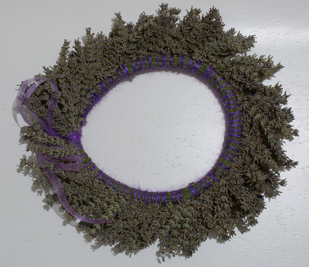 lavender crown. background made of lavender flowers. free space for text. "Isparta / kuyucak / turkey"の写真素材