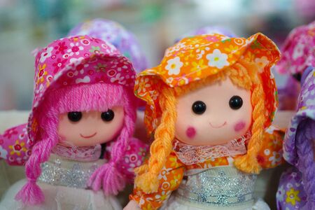 rag doll. handmade girl child toysの写真素材