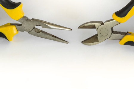 Pliers tool isolate white