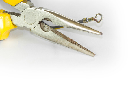 Pliers tool isolate whiteの写真素材