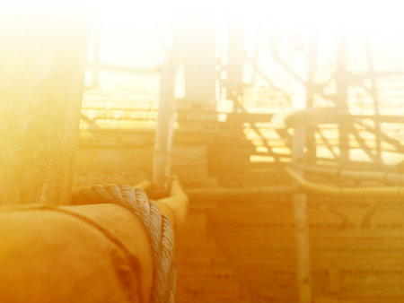 Rope in the site construction made with color filter