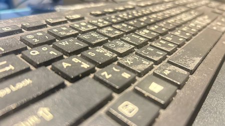 Keyboard of a computer, close-up, shallow depth of field