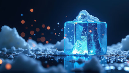 Frozen Landscape in a Cube, generative Aiの素材