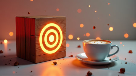 Target Achievement with Coffee Break, generative Aiの素材