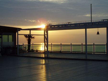 Sunrise near Haeundae Beachの写真素材