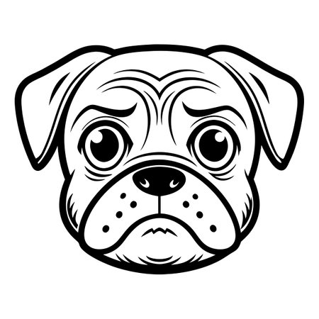 Cute dog face. Vector illustration for t-shirt design.のイラスト素材
