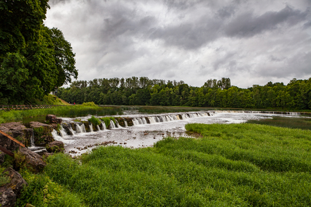 Venta waterfall near Kuldiga, Latvia. The widest waterfall in the Europe.の写真素材