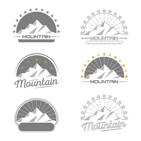 Mountain. Leader  . Stars. Modern, stylish design of theのイラスト素材