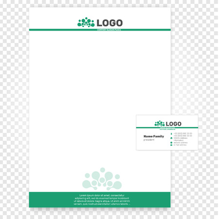 Isolated paper page vector illustration. Company identity business template. Branding offece A4 paperのイラスト素材