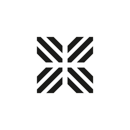 Unusual geometric letter X. Architecture  logo. Isolated monogramのイラスト素材