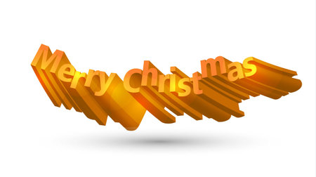 Merry christmas and happy new year 2017 writing. Festive wrapping paper with golden letters. Xmas greeting card backdrop. Vector illustrationのイラスト素材