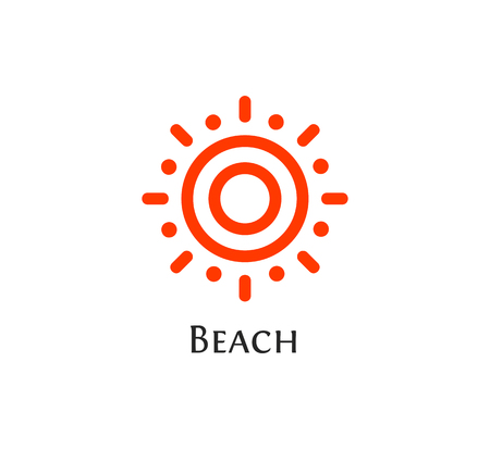 Isolated abstract round shape orange color logo, sun logotype, aim vector illustrationのイラスト素材