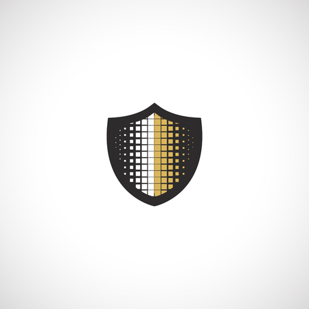 Isolated abstract shield, coat of arms.のイラスト素材