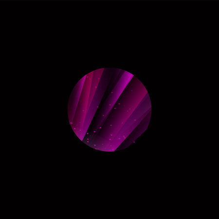 Colorful circle abstract colorful structure logo with lines set. Future shape development design.
