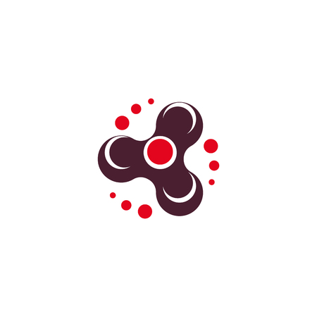 Spinner logo design. Bearing cool modern device icon. Entertaining gaming simple mechanism for fan, soothing. vector illustration eps10.のイラスト素材